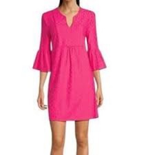 Jude Connally Bright Pink Kerry Dress