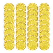 40 PCS Mini Simulation Fruit Lemon Slices Plastic Fake Fruit Basket Decor