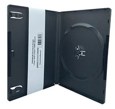 CheckOutStore (50) Premium Standard Single 1-Disc DVD Cases 14mm 50 Units Black