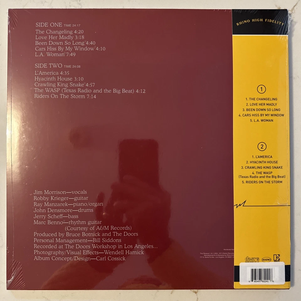 THE DOORS L.A. WOMAN RHINO HIGH FIDELITY LP SEALED 180 GRAM AUDIOPHILE MINT - Image 3 of 3
