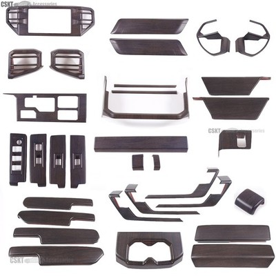 ABS Oak Wood Grain Interior Accent Cover Trim Set Fits Toyota Tundra 2022-2026