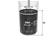 Ölfilter Anschraubfilter 586145 VALEO für MAZDA 2 3 Stufenheck 6 Kombi CX-5 3
