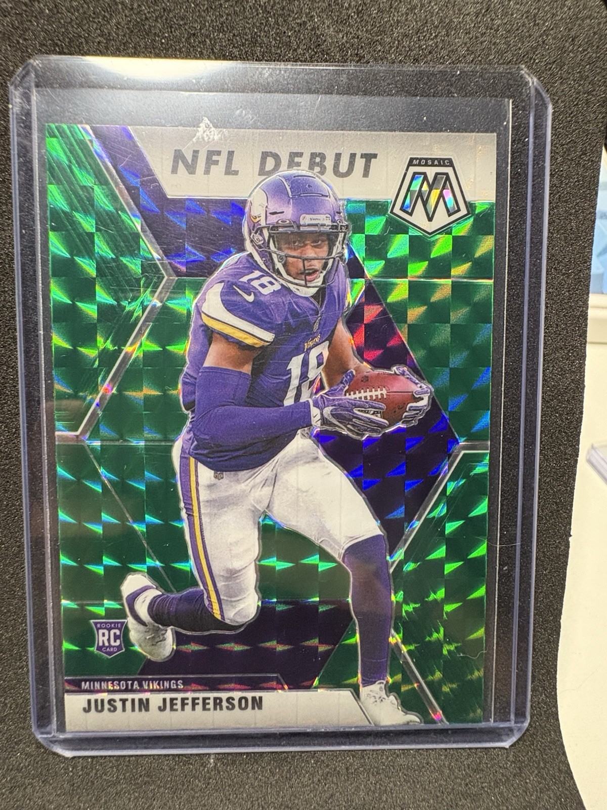 2020 Panini Mosaic #270 Justin Jefferson Prizm Green