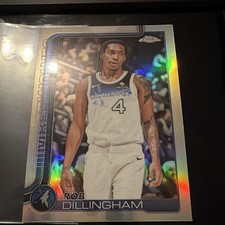 Topps 2025-26 Chrome Rob Dillingham #162 Minnesota Timberwolves Refractor NBA