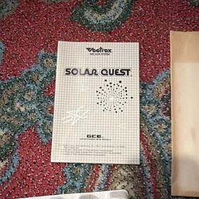 GCE Vectrex Solar Quest Arcade Shooter 1982 Cartridge Box Manual Insert Complete