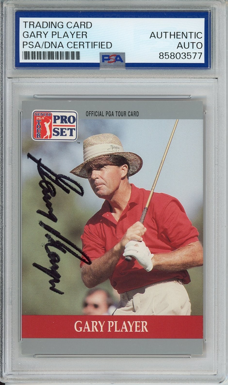 1990 PRO SET GOLF GARY PLAYER SIGNED PSA DNA COA AUTOGRAPH CARD MASTERS CHAMPION