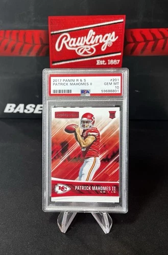 2017 Panini Rookies & Stars Patrick Mahomes II #201 PSA 10 RC Chiefs