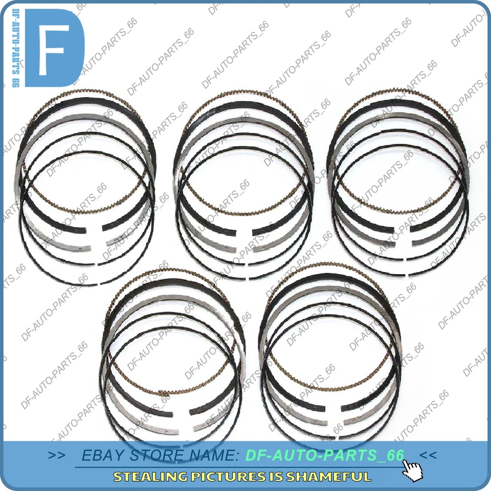5x MAHLE Piston Ring Set STD Φ81mm For Volvo S60 XC60 S80 2.0 L5 B5204T8 B5204T9 - Image 2 of 4