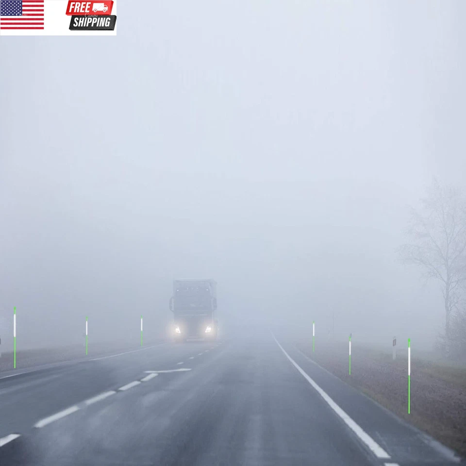 Marcadores de entrada estacas de nieve estacas de arado verde de 48 pulgadas fibra de vidrio reflectante, Pa Foto 4 de 4