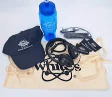 White's Metal Detector Merchandise Lot:  Starlite Headphones, Hat, Charger, +++