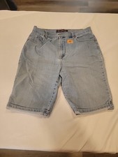 Gloria Vanderbilt Amanda Jeans Women's 14 High Rise Light Wash Denim Shorts