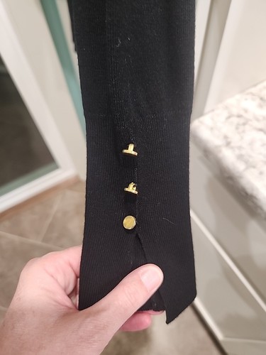 Maglione Philosophy collo barca nero con bottoni oro taglia M - Foto 4 di 4