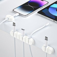 4 Pack Cable Concealer Mount Desktop Cable Organizers Plastic Construction
