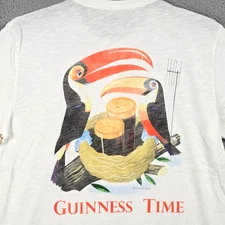 LUCKY BRAND GUINNESS Beer Shirt Mens Medium White Irish Pub Casual Lager NWT