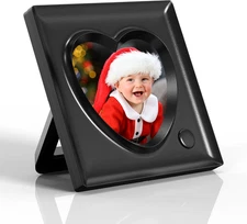 Picture Frame Personalized Voice 20S Recordable, 3.9X3.9 Love Heart Shape Gifts 