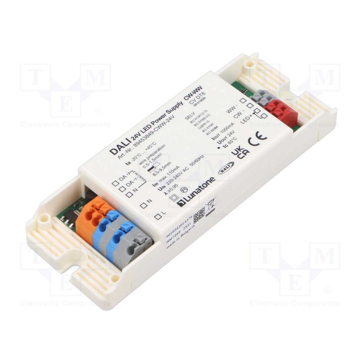 Lunatone DALI-25W-24V-LED-POWER-SUPPLY-CW-WW Power supply