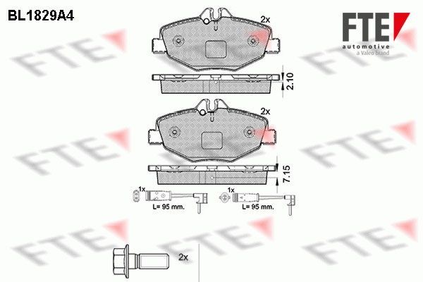FTE Bremsbelagsatz, Scheibenbremse 9010407 FüR MERCEDES-BENZ-image