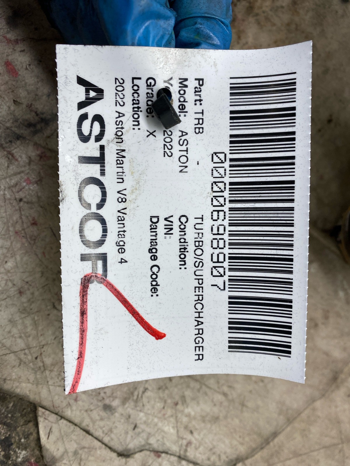 2022 Aston Martin V8 Vantage 4.0L M177 Right Turbocharger 1770900080 Oem