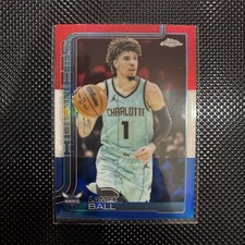LAMELO BALL 2025 Topps Chrome #39 Red White Blue Refractor 