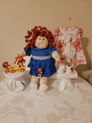 Cabbage Patch Soft Sculpture Little People Red Head Doll Bundle Signed
