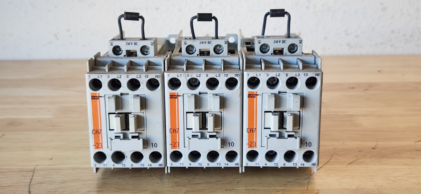 (Lot of 3) Sprecher + Schuh CA7-23C-10 Contactor 24VDC Coil