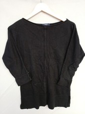 Women's Chaps Long Sleeve Top S Black Boat Neck