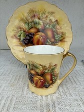 Vintage Aynsley Orchard Gold 21 Cm Plate And Tall Mug