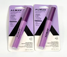 LOT OF 2 Almay Thickening & Tint Mascara (402 Black) New 0.28 Fl Oz