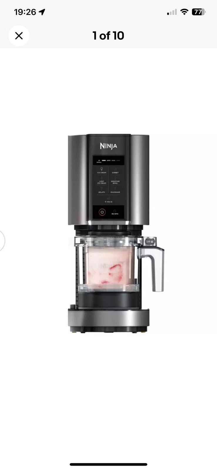 Ninja CREAMi 7 in 1 Ice Cream Maker & Forzen Dessert Maker with 3 tubs - NC300UK