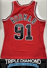 Dennis Rodman Signed/Autographed Authentic Hardwood Classic Bulls Jersey 328