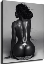African Sexy Half Naked Black Women Poster Wall Art Canvas Painting PictureDecor