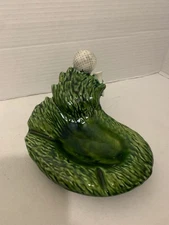 Vintage 1984 Ceramic Golf Ball and Tee AshTray - Atlantic Mold