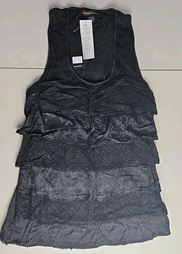 A Aina Black Ruffle Top - Picture 2 of 6