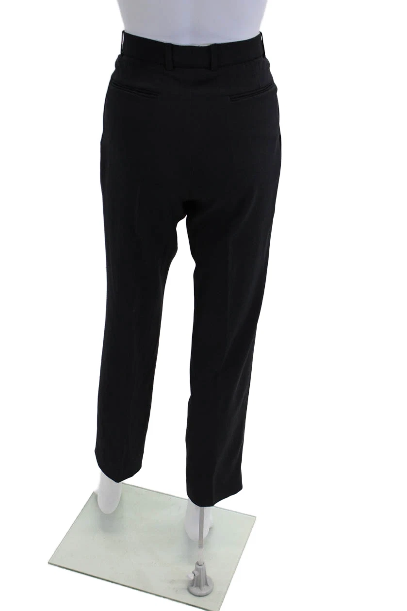 Celine pantaloni eleganti donna vita alta pieghe gamba skinny neri taglia small