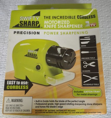 Swifty Sharp~ CORDLESS MOTORIZED KNIFE SHARPENER  Original Box ~ As Seen On TV
