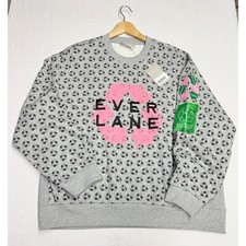 Everlane Crew neck Sweatshirt Women s Size XL all over print Oversized NWT