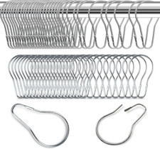 200 PCS Metal Shower Curtain Hooks Reusable Stainless Hanging Shower Rings Bulk