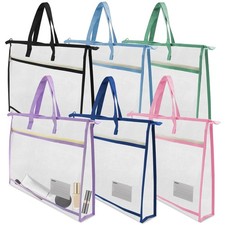 6 Pcs A3 Project Bag for Quilting Craft Storage with Handles for Art Bag Tote...