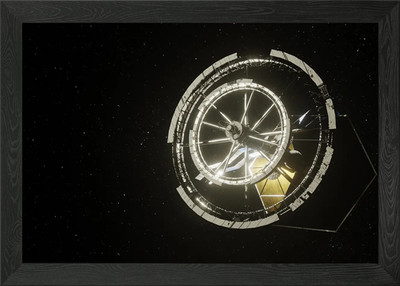 Raumstation im Orbit gerahmtes Wandbild Poster Leinwanddruck Bild