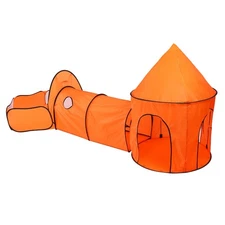 Kids Foldable Playing Tent And Tunnel With Breathable Design