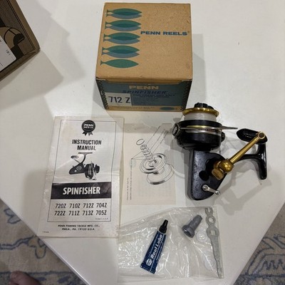リール PENN REELS Spinfisher 712Z Vintage Penn 712Z Spinfisher Fishing Spinning Reel USA in box with