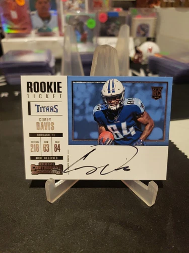 2017 Contenders Corey Davis Rookie Ticket Variation Auto (RC) #368 Titans