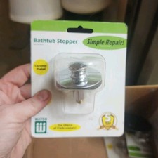 Watco 38516-CP-C Push/Pull Bathtub Stopper Round Chrome Plated Silver