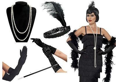 1920s 20s FLAPPER Ladies FANCY DRESS COSTUME ACCESSORY Charleston Sequin Lot