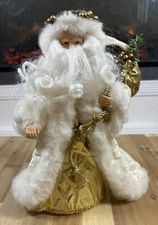 Santa Claus Tree Topper /Table Decor VINTAGE COLLECTIBLE Saint Nick Christmas Go