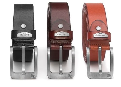 HERGESTELLT FÜR: TRAININGSUNTERLAGEN24 GMBH Herrengürtel Herren Gürtel Echt Leder Gürtel - Schwarz Braun Cognac