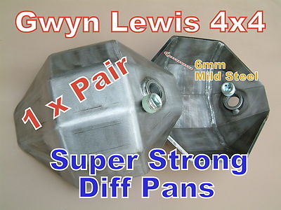 2 x Land Rover Defender Discovery Range Rover Diff Pan Heavy Duty 6mm ARB 
