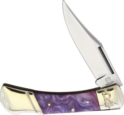 Rough Ryder RR2149 / KA09R Purple Swirl Lockback Folding Pocket