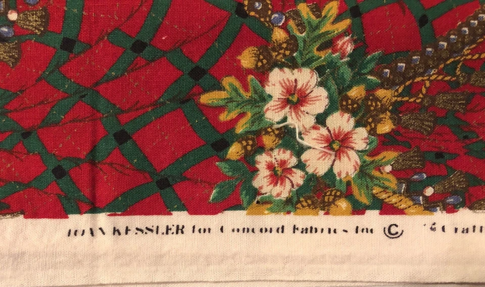 Christmas bells bunting Kessler Cotton fabric - 1 yard  - Image 2 of 4