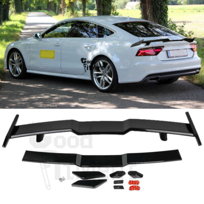 For Audi A7 S7 RS7 Sedan 2012-2018 TRD Style Car Rear Trunk Spoiler Wing Glossy